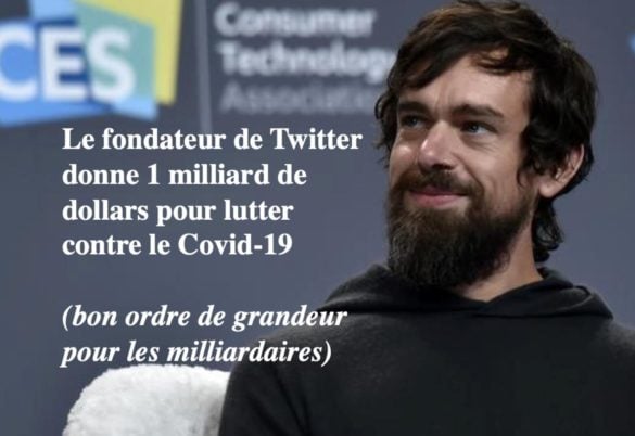 Le fondateur de Twitter donne 1 milliard pour lutter contre le coronavirus
