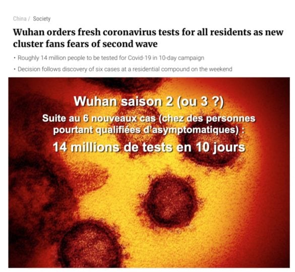 Wuhan saison 2 ou 3 : 14 millions de tests